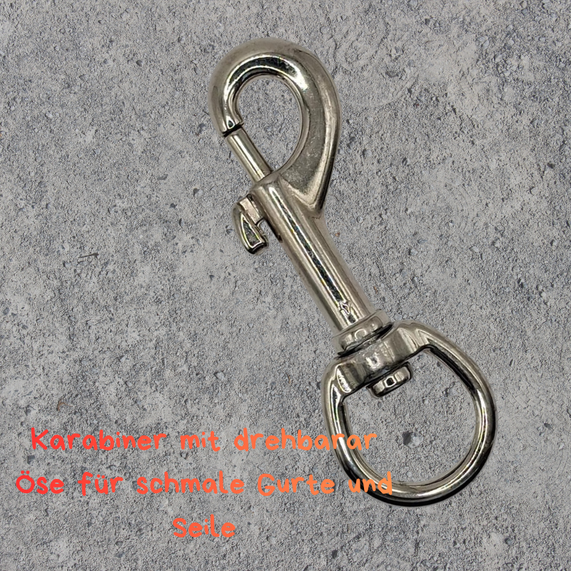 K4 Karabiner (Metall, vernickelt) mit Öse