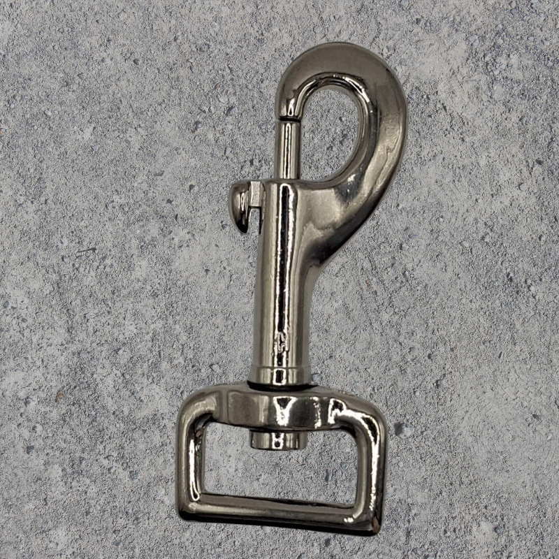 GK1 Gurtkarabiner (Metall, vernickelt) für Gurte / Riemen bis 25 mm