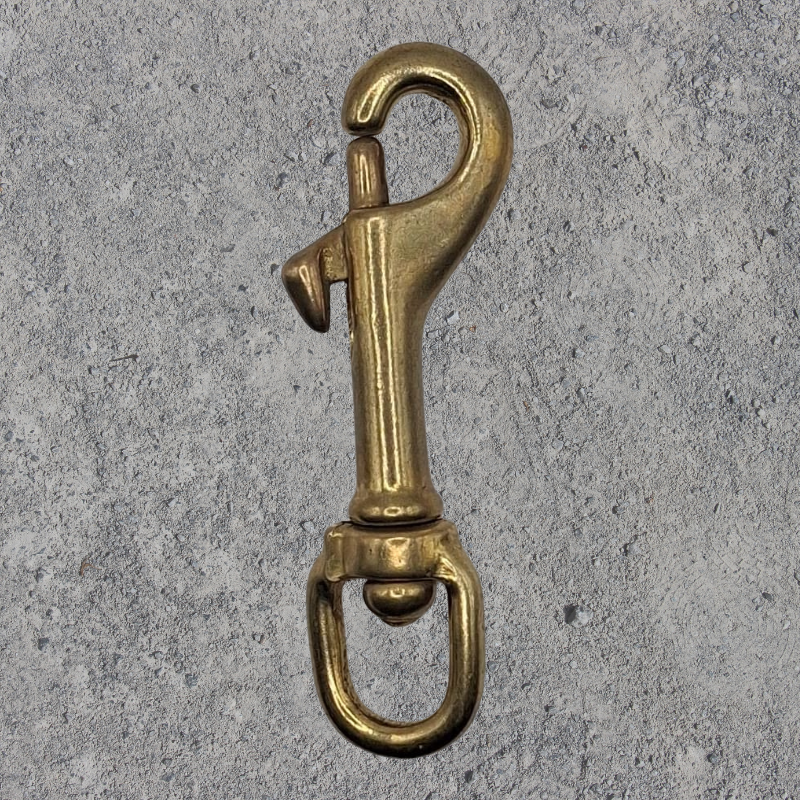 K3 Karabiner (Metall, messingfarben) mit Öse