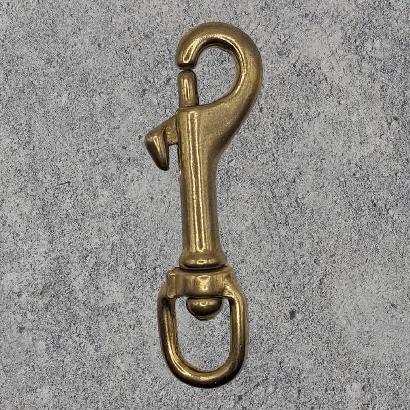 K3 Karabiner (Metall, messingfarben) mit Öse - BenniBerto.de