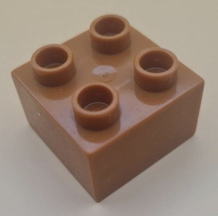 Original LEGO Duplo Spielbausteine 2x2 - braun / 4 Pin - SECOND HAND - BenniBerto.de