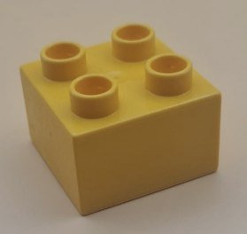 Original LEGO Duplo Spielbausteine 2x2 - dunkelgelb / 4 Pin - SECOND HAND - BenniBerto.de