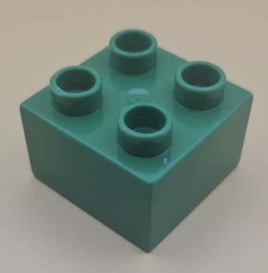 Original LEGO Duplo Spielbausteine 2x2 - dunkelgrün / 4 Pin - SECOND HAND - BenniBerto.de