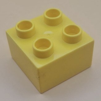 Original LEGO Duplo Spielbausteine 2x2 - gelb / Sonnengelb / 4 Pin - SECOND HAND - BenniBerto.de