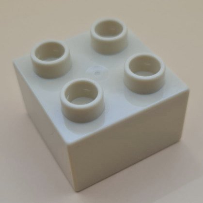 Original LEGO Duplo Spielbausteine 2x2 - grau / 4 Pin - SECOND HAND - BenniBerto.de