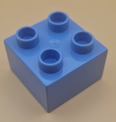Original LEGO Duplo Spielbausteine 2x2 - hellblau / 4 Pin - SECOND HAND - BenniBerto.de