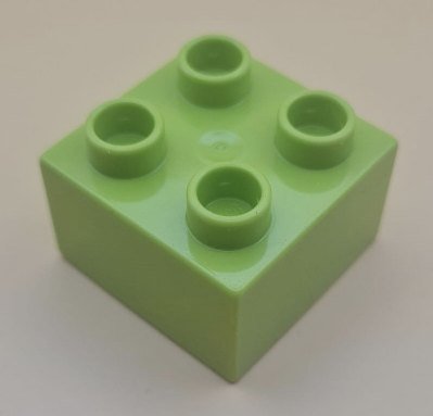 Original LEGO Duplo Spielbausteine 2x2 - hellgrün / 4 Pin - SECOND HAND - BenniBerto.de