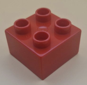 Original LEGO Duplo Spielbausteine 2x2 - rot / 4 Pin - SECOND HAND - BenniBerto.de