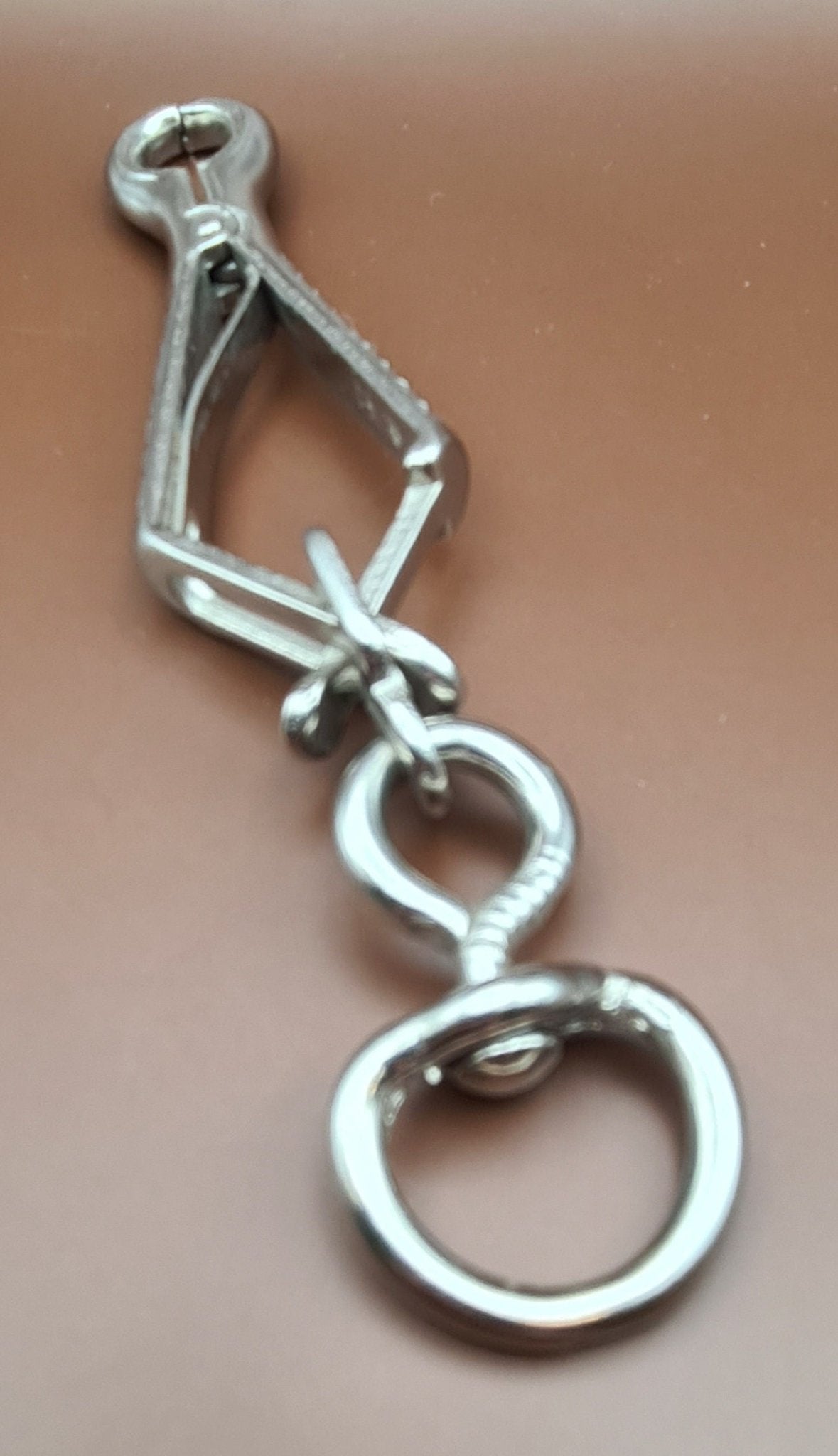 Scherenkarabiner / Zangenkarabiner 57 g (Zinkdruckguss, vernickelt) speziell für Hundeleinen 90mm (zuzüglich Öse) - BenniBerto.de