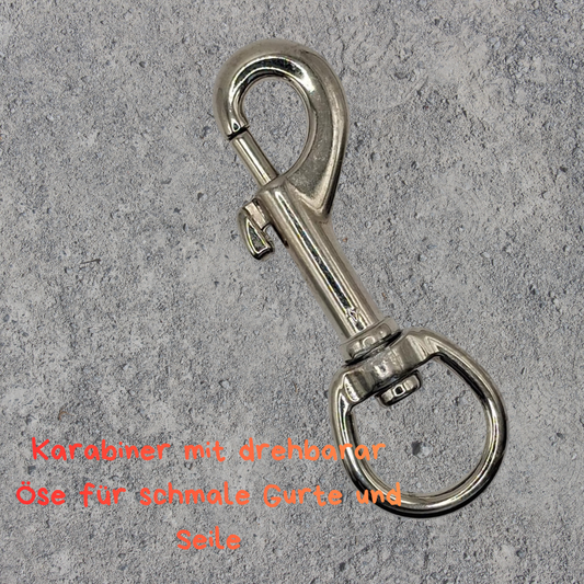 K4 Karabiner (Metall, vernickelt) mit Öse