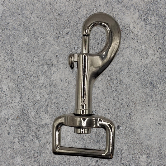 GK1 Gurtkarabiner (Metall, vernickelt) für Gurte / Riemen bis 25 mm