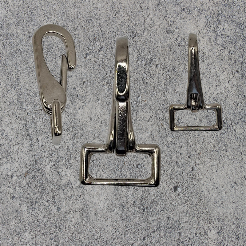 GK2 Gurtkarabiner (Metall, vernickelt) für Gurte / Riemen bis 25 mm