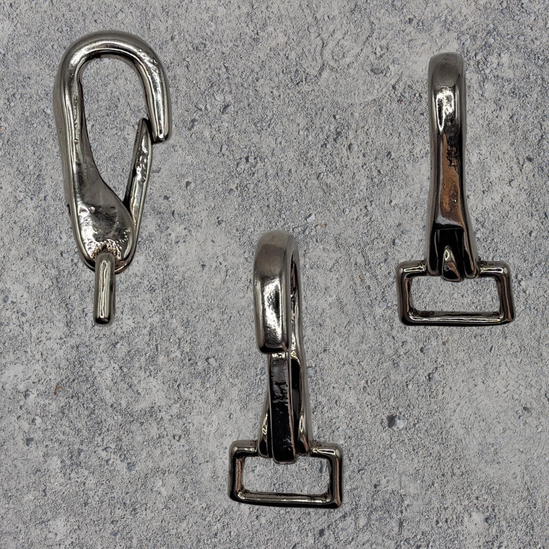 GK5 Gurtkarabiner (Metall, vernickelt) für Gurte / Riemen bis 20 mm