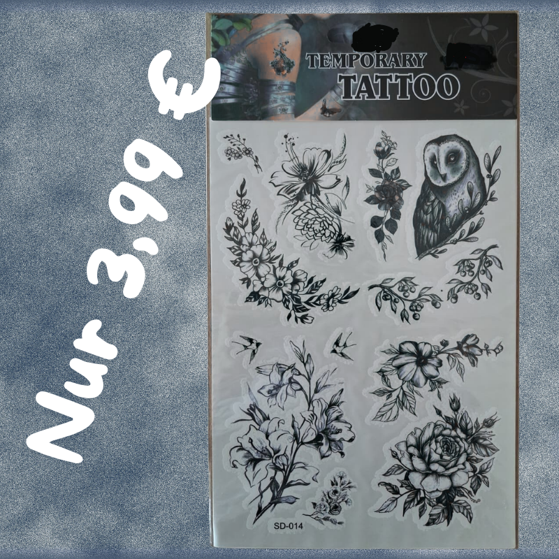 Temporäre Tattoos nur 3,99 €