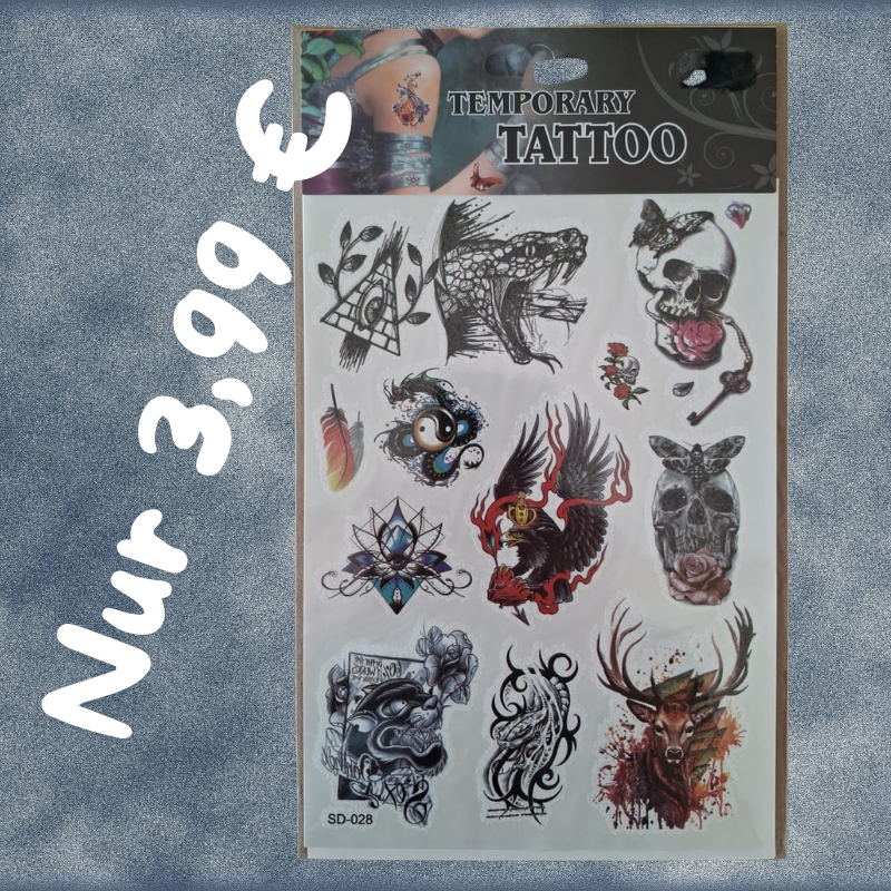 Temporäre Tattoos nur 3,99 €