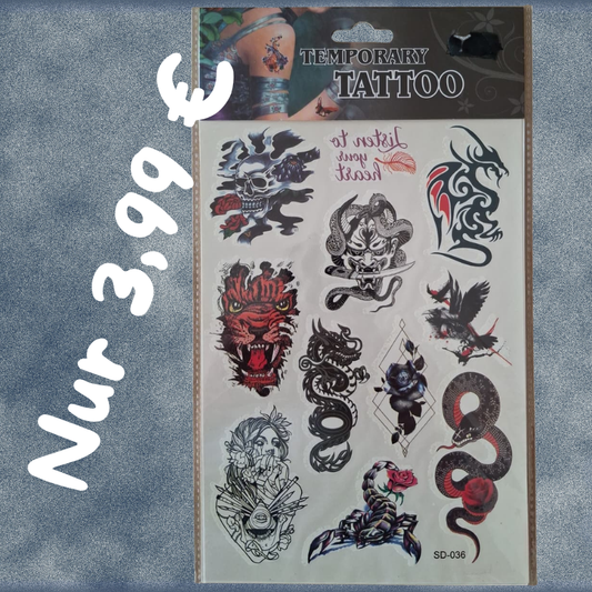Temporäre Tattoos nur 3,99 €