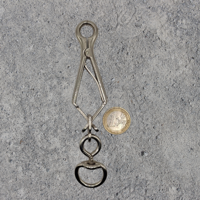 Z3 Scherenkarabiner / Zangenkarabiner 60 g (Metall, vernickelt) speziell für Hundeleinen 90 mm (zuzüglich Öse)