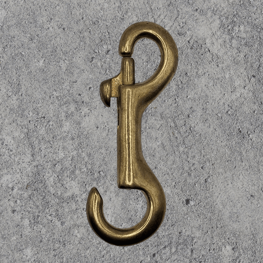 DK1 Hakenkarabiner / Bolzenkarabiner (Metall, messingfarben) mit Haken - BenniBerto.de