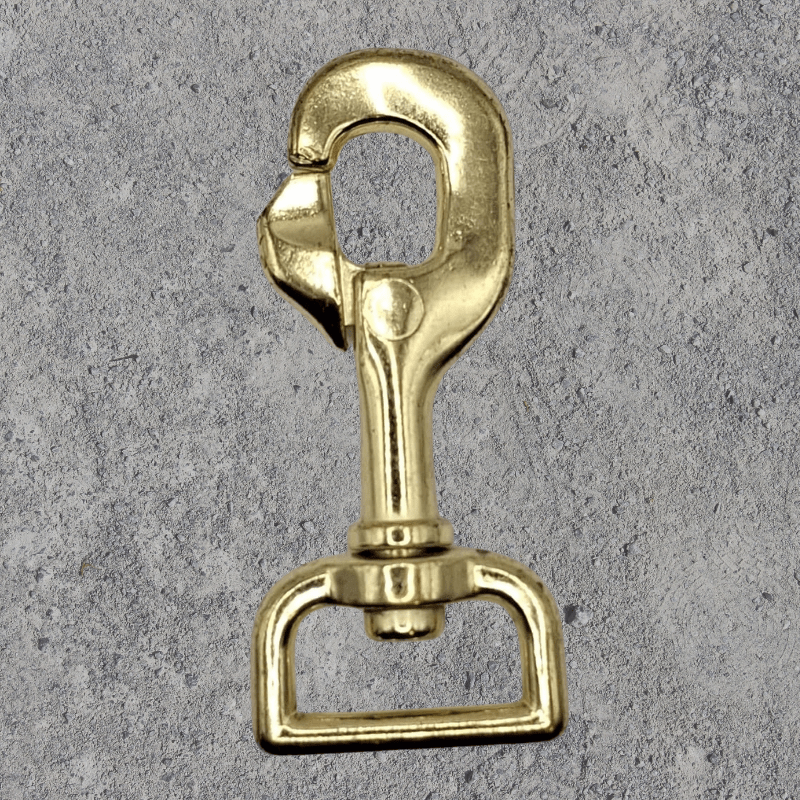 GK6 Gurtkarabiner (Metall, messingfarben) für Gurte / Riemen bis 25 mm - BenniBerto.de
