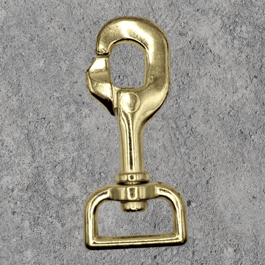 GK6 Gurtkarabiner (Metall, messingfarben) für Gurte / Riemen bis 25 mm - BenniBerto.de