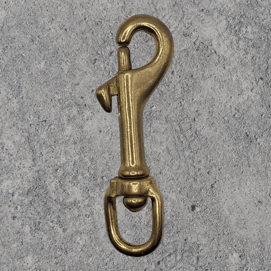 K3 Karabiner (Metall, messingfarben) mit Öse - BenniBerto.de