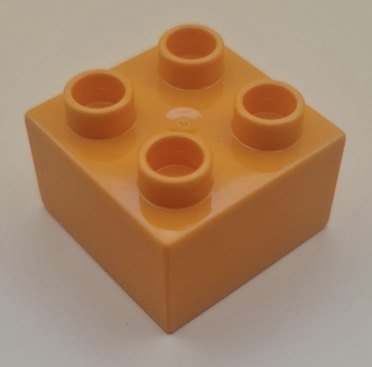 Original LEGO Duplo Spielbausteine 2x2 - orange / 4 Pin - SECOND HAND - BenniBerto.de
