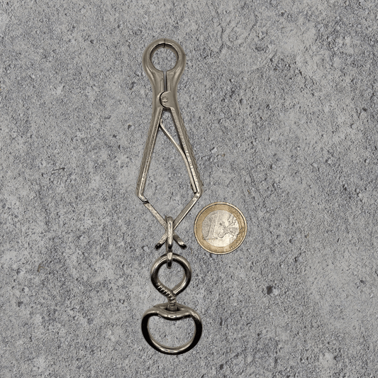 Z3 Scherenkarabiner / Zangenkarabiner 60 g (Metall, vernickelt) speziell für Hundeleinen 90 mm (zuzüglich Öse) - BenniBerto.de